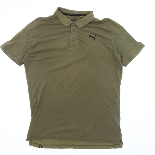 Puma Men's Green Polo Shirt L Classic Fit