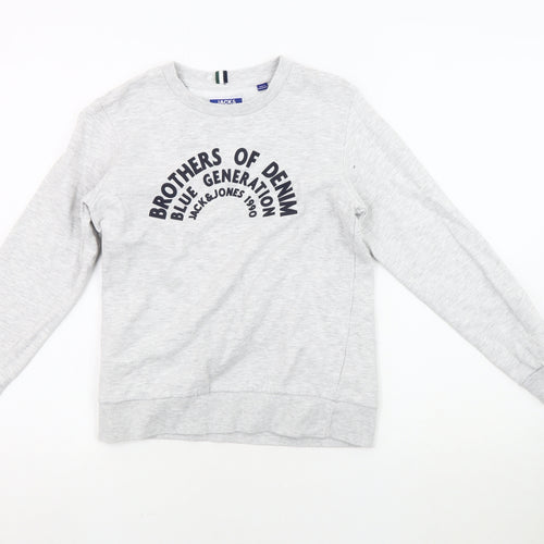 Jack & Jones Boys Grey Pullover Sweatshirt, Size 12 Years