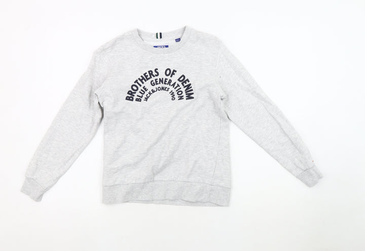 Jack & Jones Boys Grey Pullover Sweatshirt, Size 12 Years