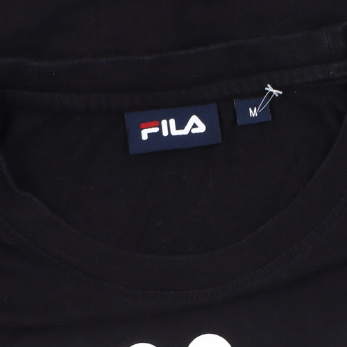 FILA Men's Black Crew Neck Logo T-Shirt Size M