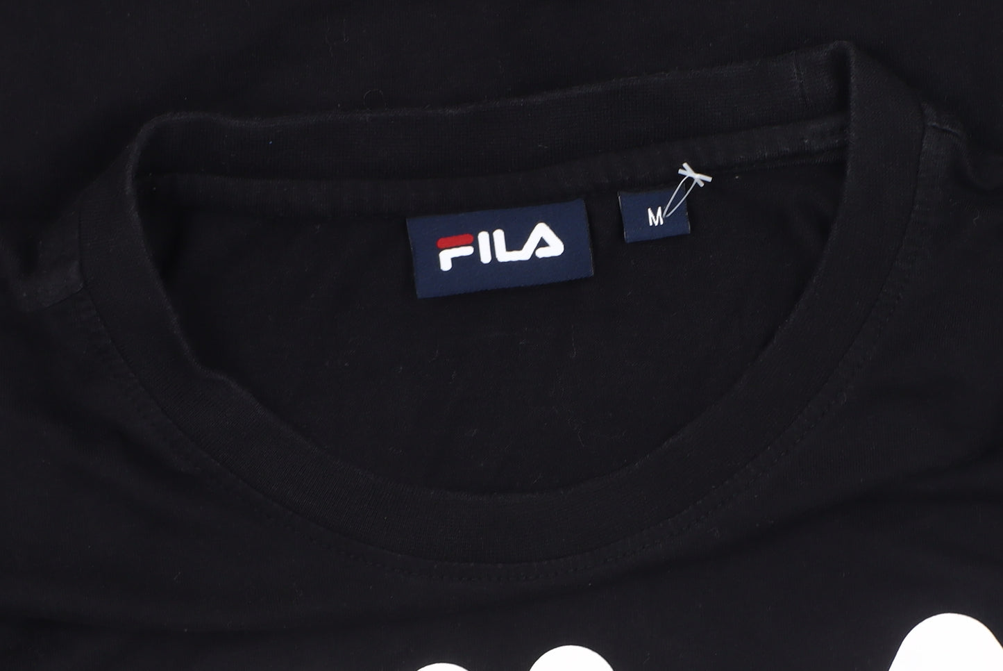 FILA Men's Black Crew Neck Logo T-Shirt Size M