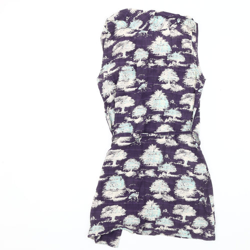 White Stuff Women's Purple Floral Blouse Size 10