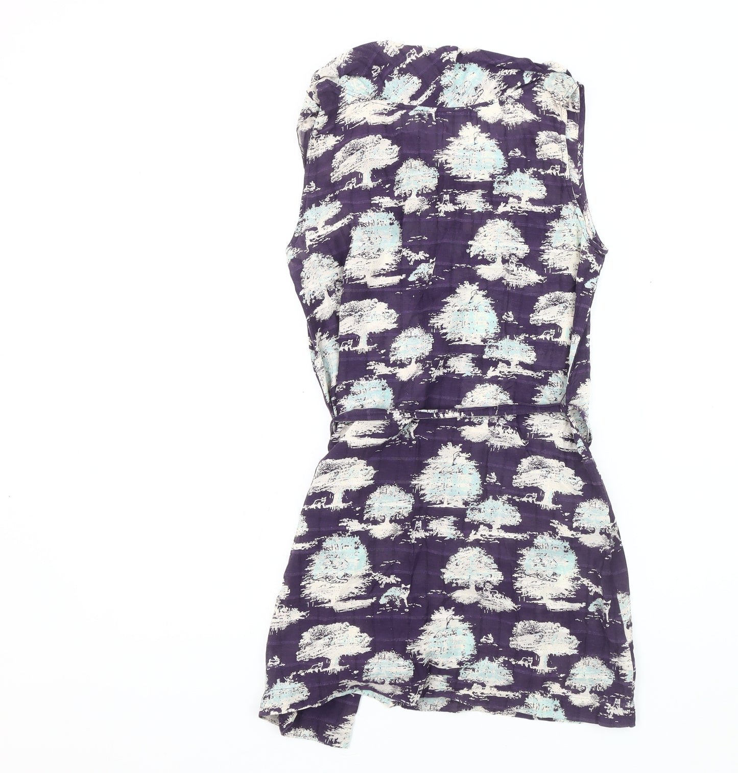 White Stuff Women's Purple Floral Blouse Size 10