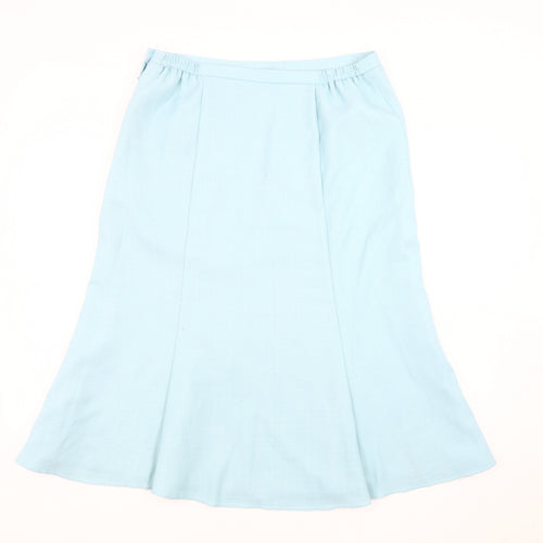 Eastex Women's Blue Midi Flare Skirt, Size 12