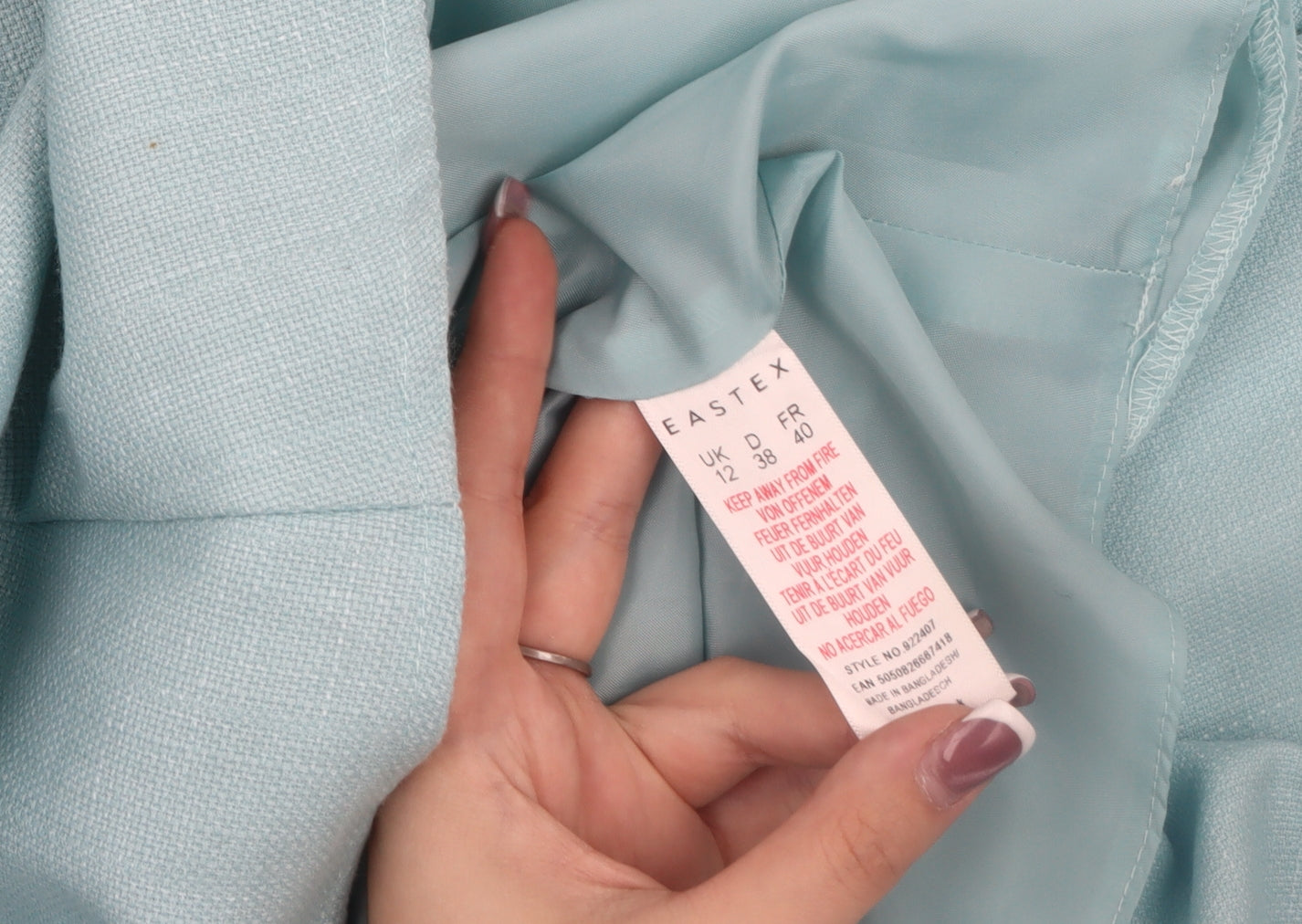 Eastex Women's Blue Midi Flare Skirt, Size 12