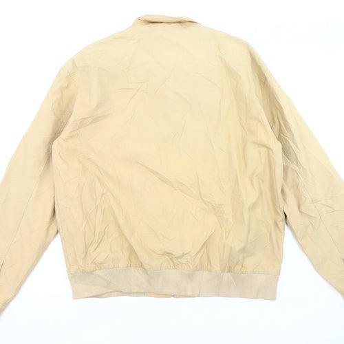 Viyella Men's Beige Bomber Jacket, Size L, Cotton