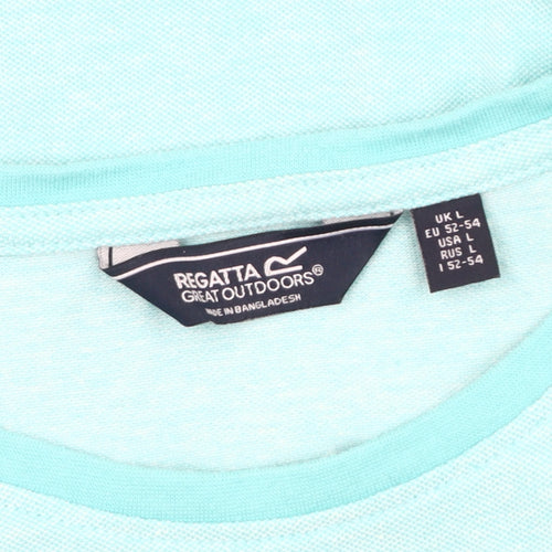 Regatta Men's Blue Crew Neck Short Sleeve T-Shirt L
