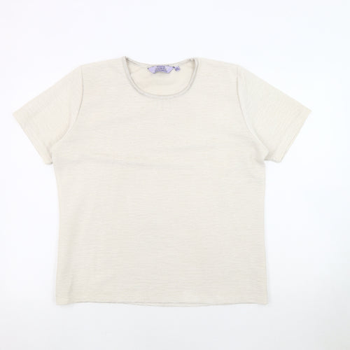 Honor Millburn Women's Beige Basic T-Shirt Size 14-16