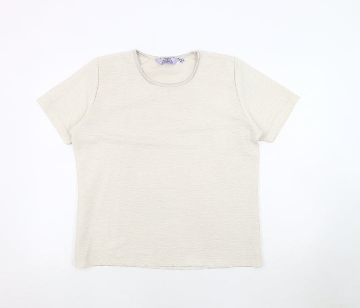 Honor Millburn Women's Beige Basic T-Shirt Size 14-16