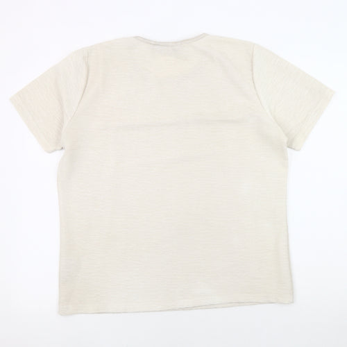Honor Millburn Women's Beige Basic T-Shirt Size 14-16