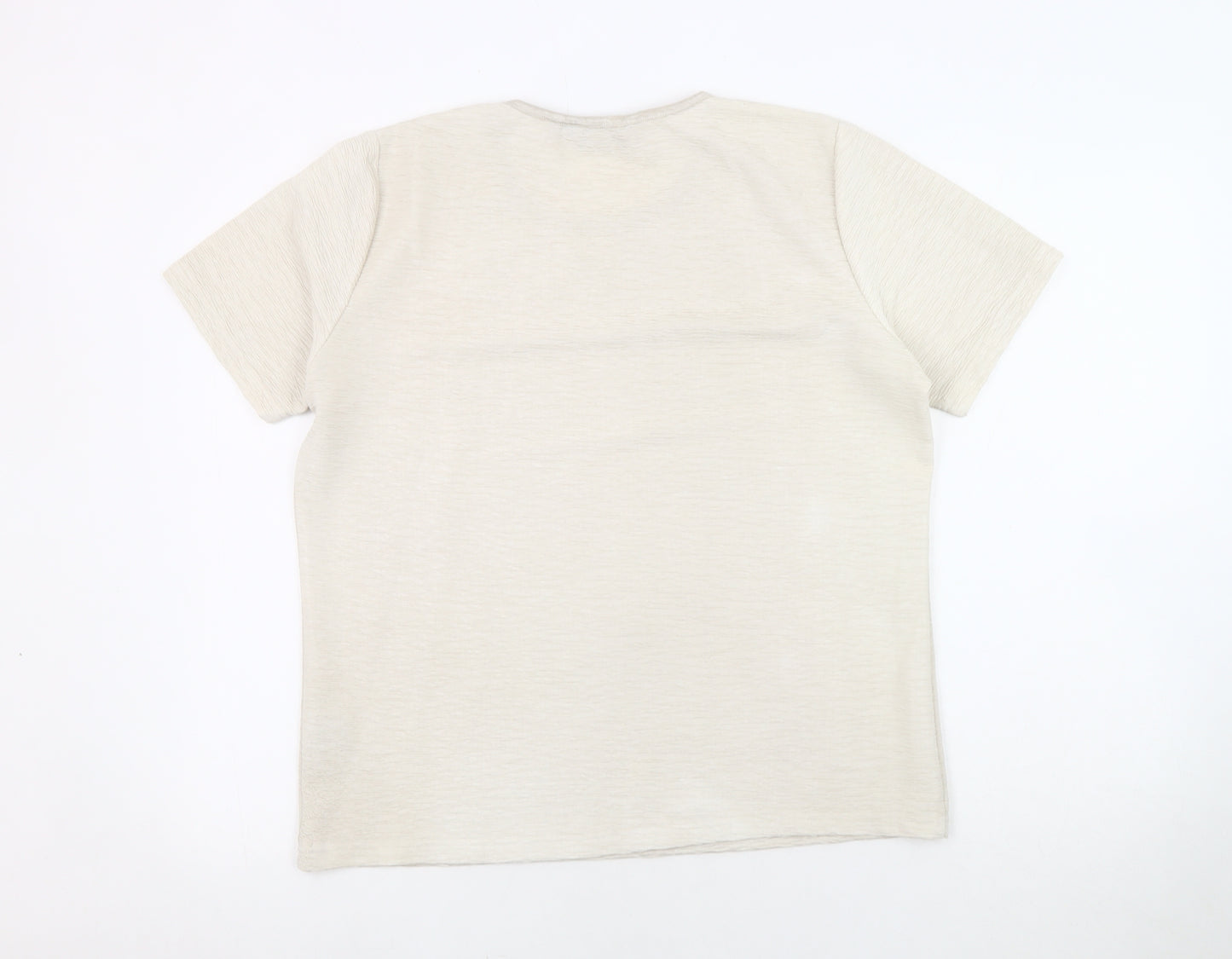 Honor Millburn Women's Beige Basic T-Shirt Size 14-16