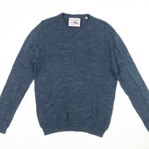 Mantaray Men's Blue Knit Pullover Jumper Size S