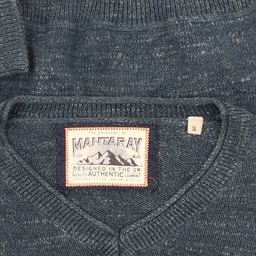 Mantaray Men's Blue Knit Pullover Jumper Size S