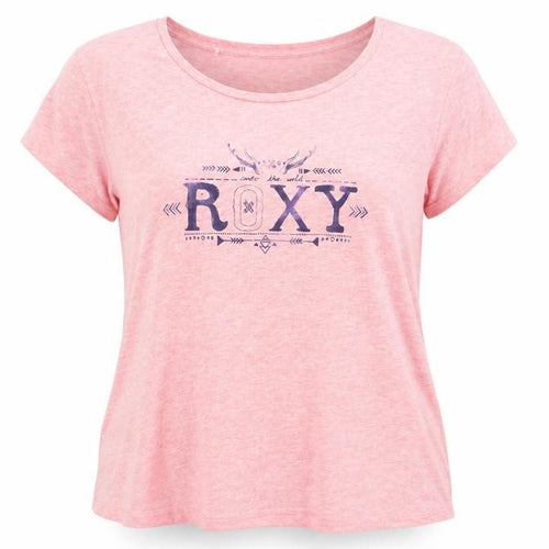 Roxy Women's Pink XL T-Shirt, Casual Short Sleeve