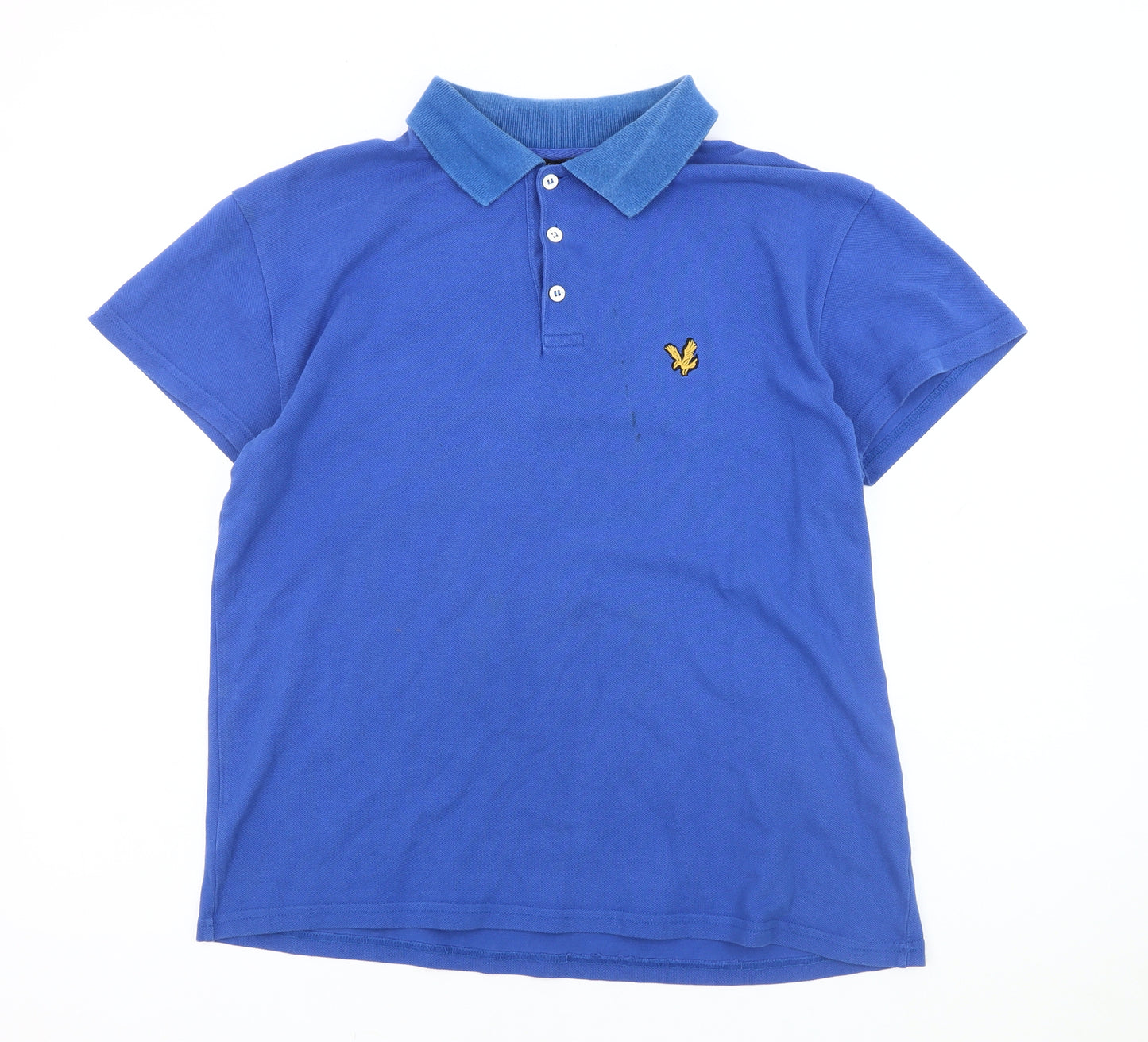Lyle & Scott Men's Blue Polo Shirt - Size L