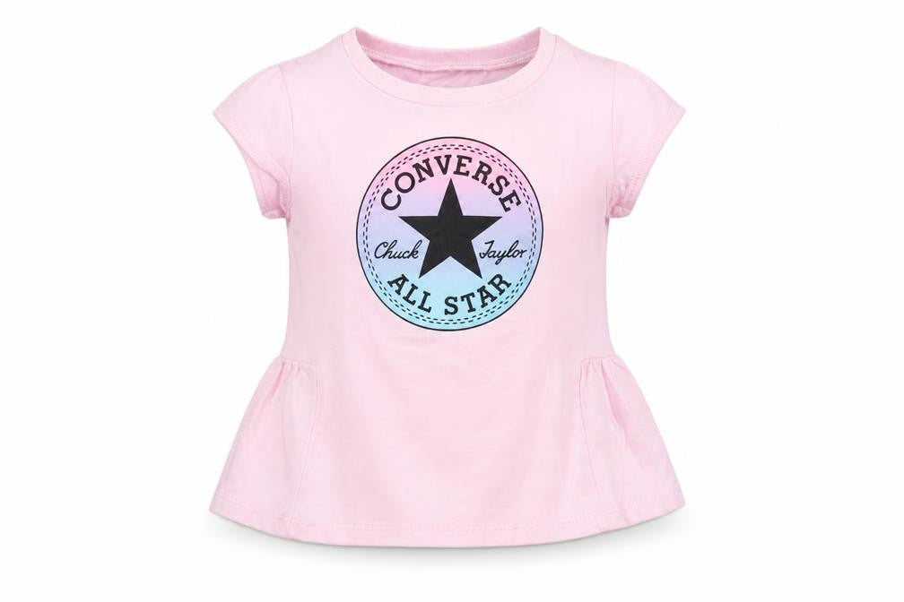 Converse Girls Pink Graphic T-Shirt, 24 Months