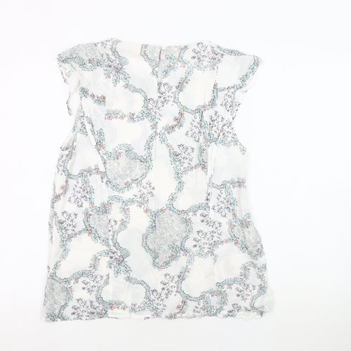 White Stuff Women's White Floral Blouse Size 12