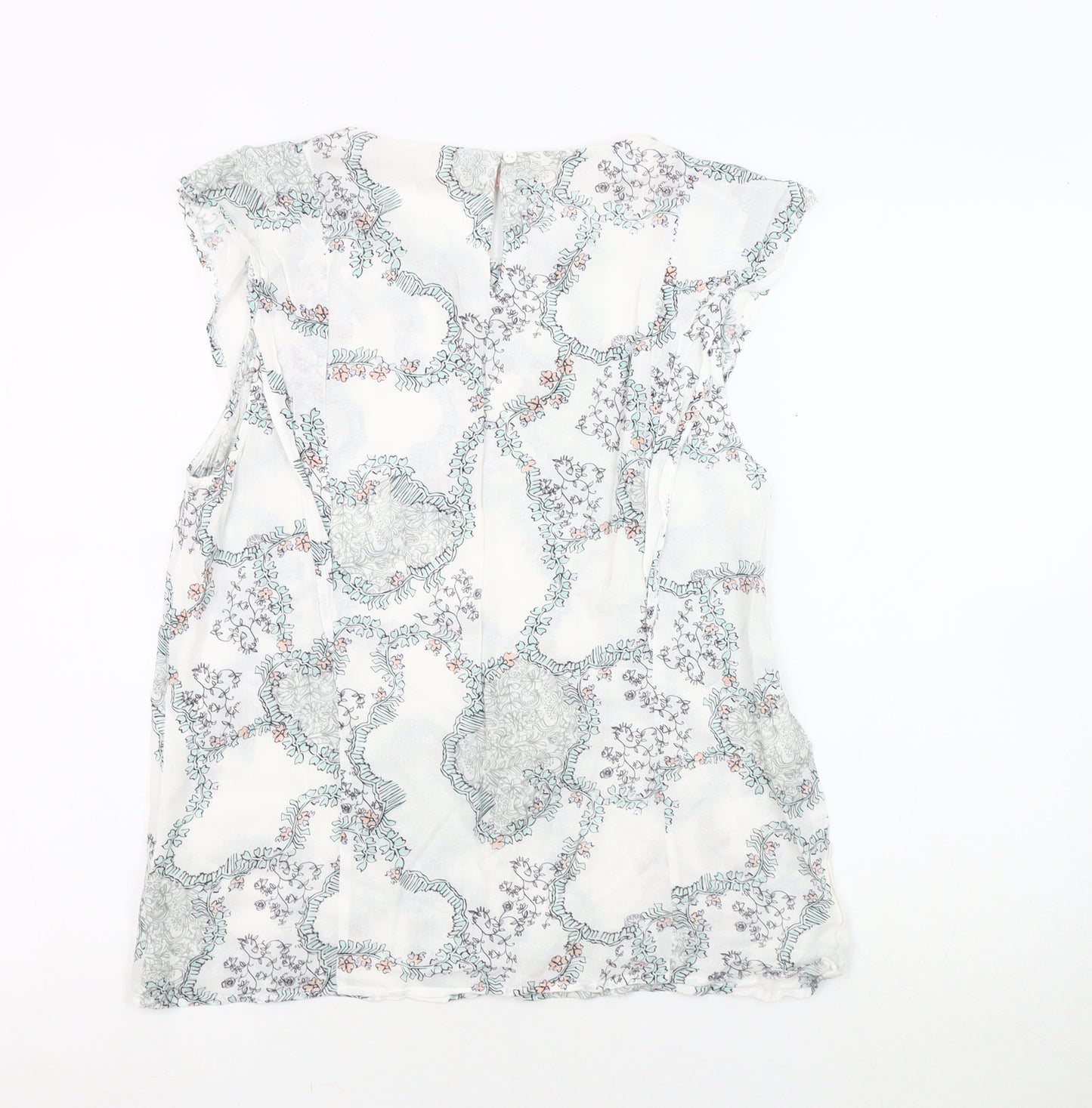 White Stuff Women's White Floral Blouse Size 12