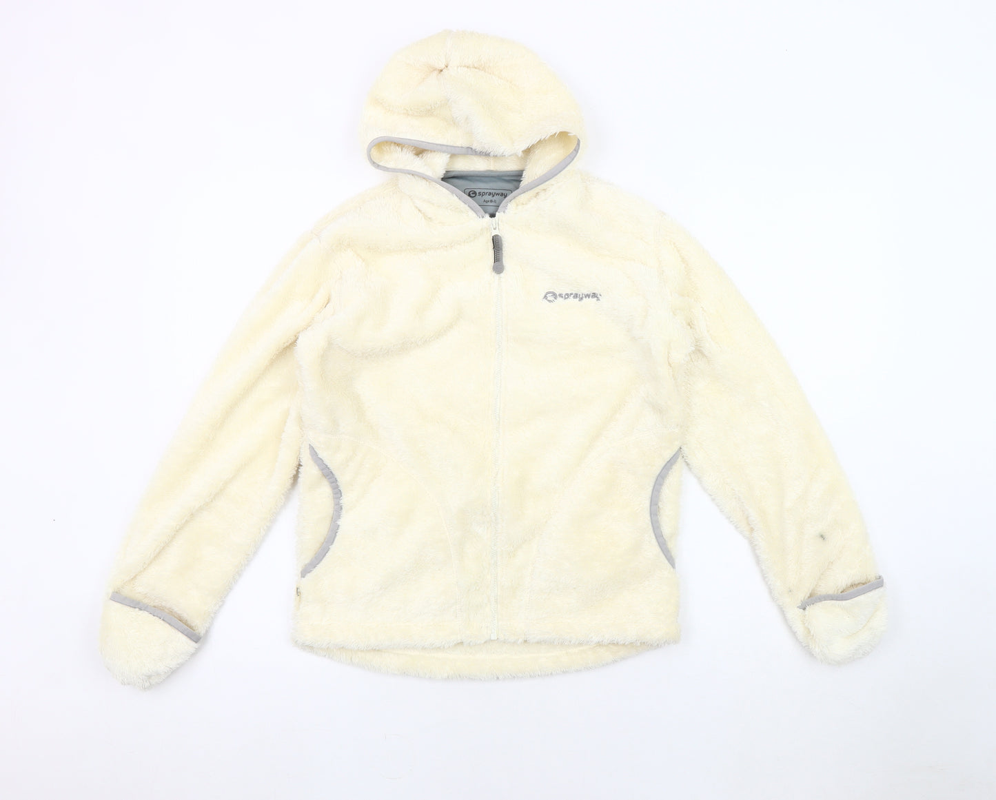 Sprayway Girls' Ivory Fleece Jacket, Size 10-11, Winter