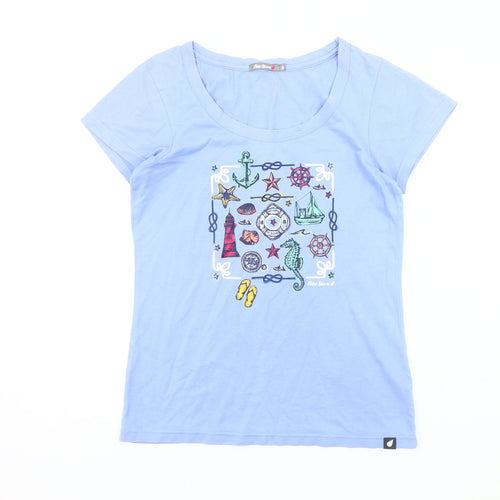 Peter Storm Women's Blue Nautical T-Shirt, Size 8