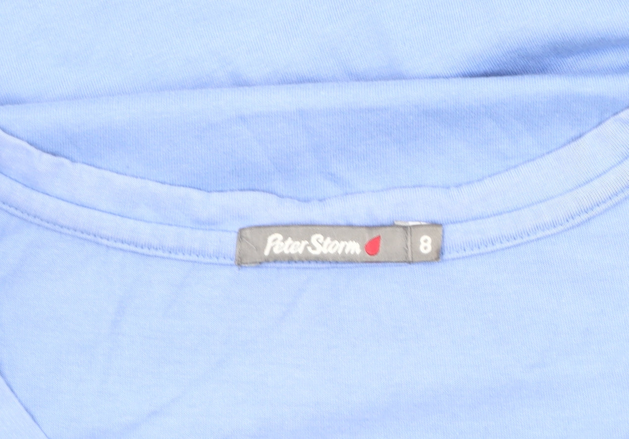 Peter Storm Women's Blue Nautical T-Shirt, Size 8