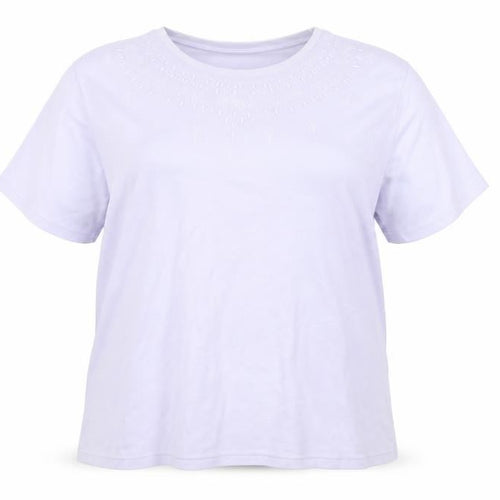 Honor Millburn Women's Purple Embroidered T-Shirt 22-24