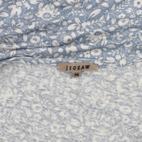 Jigsaw Women's Blue Floral Cowl Neck Tank Top M