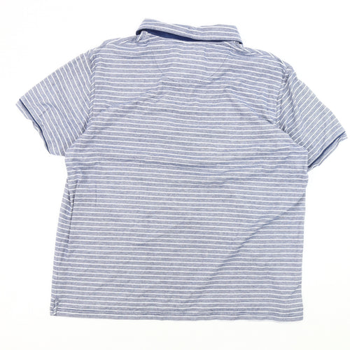 Jasper Conran Men's Blue Striped Polo XL