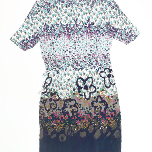 White Stuff Women's Multicoloured Shift Dress Size 8