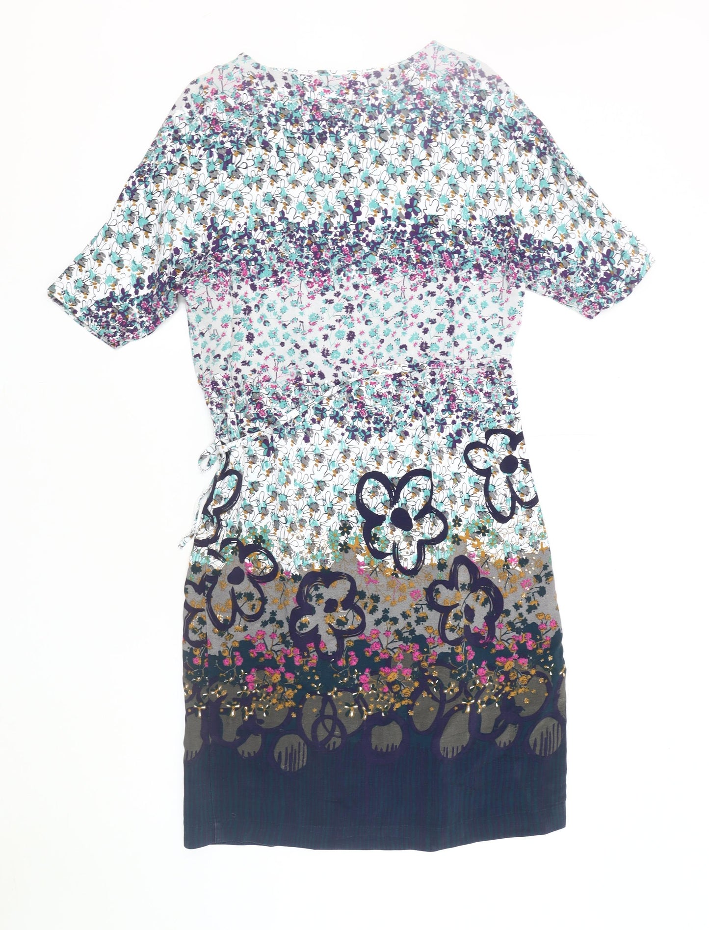 White Stuff Women's Multicoloured Shift Dress Size 8