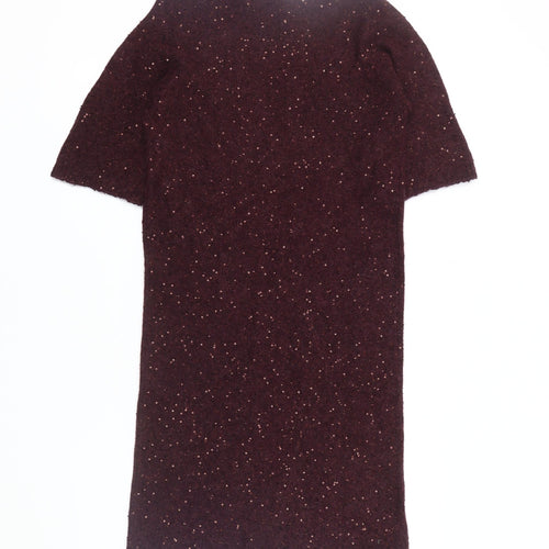 Jigsaw Women's Red Knit Dress with Sequins, Size S