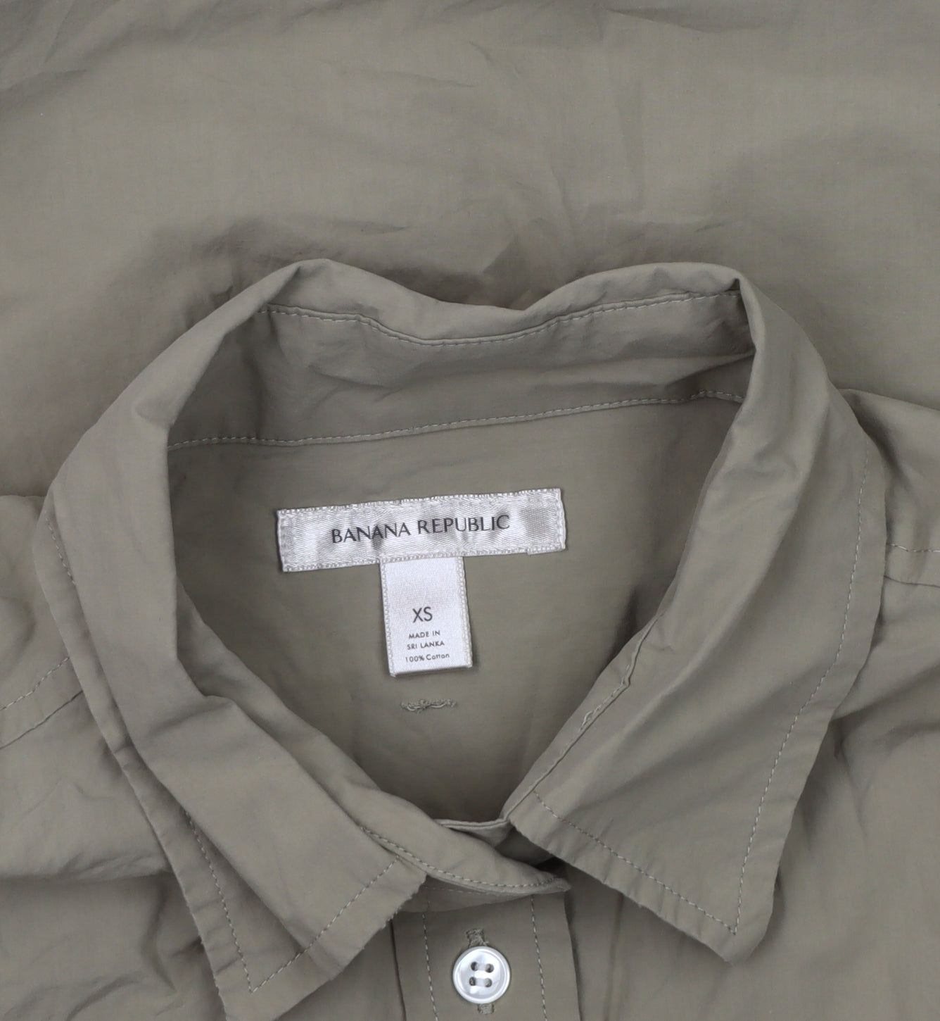 Banana Republic Men’s Beige Long Sleeve Button-Up Shirt XS