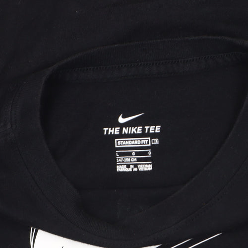 Nike Boys Black Graphic Print T-Shirt - Size 12 Years