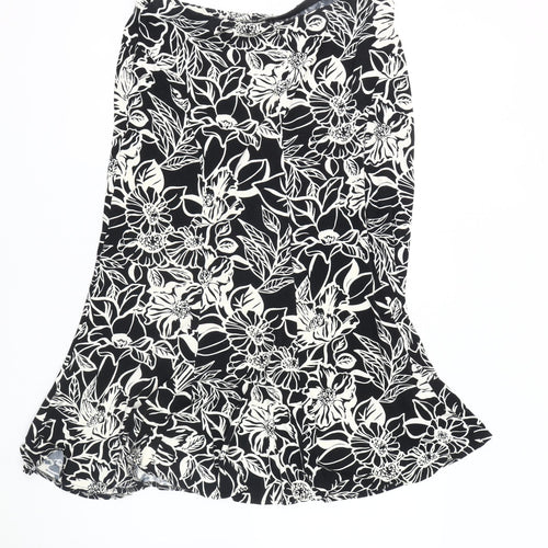 Eastex Women's Black Floral Skirt Size 14