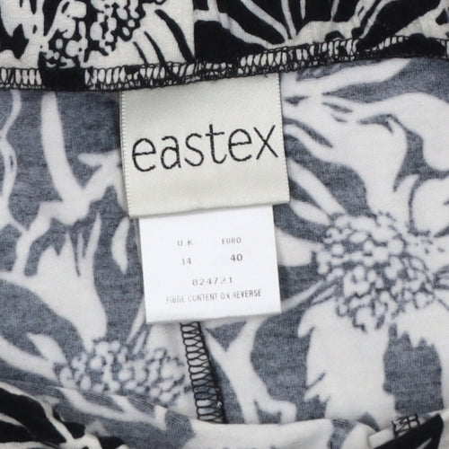 Eastex Women's Black Floral Skirt Size 14