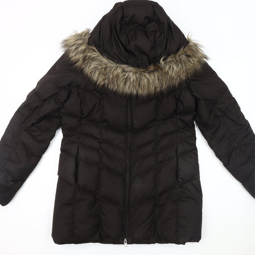 Lands' End Women's Black Puffer Jacket Size S