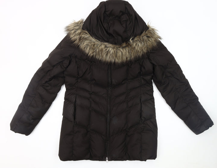 Lands' End Women's Black Puffer Jacket Size S