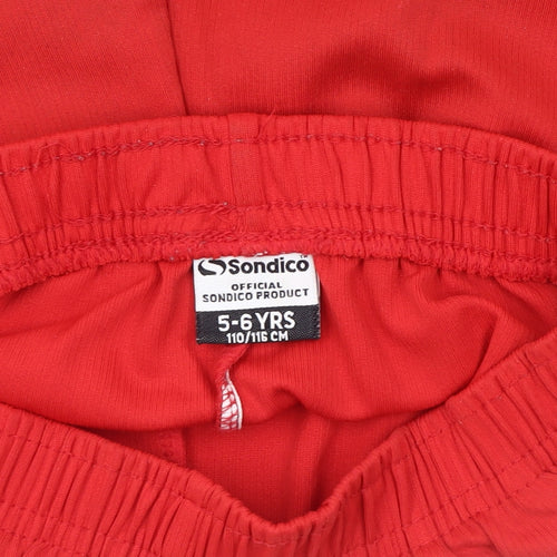 Sondico Boys' Red Athletic Shorts 5-6 Years - Football Activewear