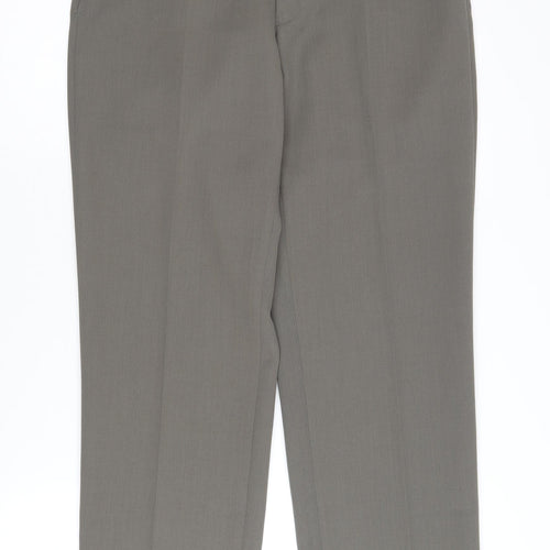 Marks and Spencer Grey Men's Trousers, Size 32, Wrinkle Resistant