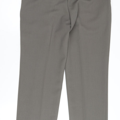 Marks and Spencer Grey Men's Trousers, Size 32, Wrinkle Resistant