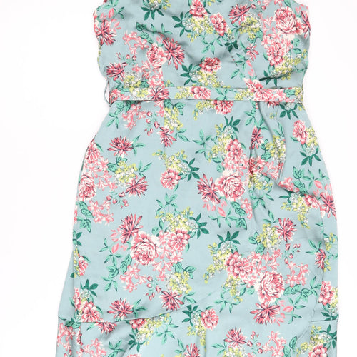 Mela London Women's Multicoloured Floral Wrap Dress