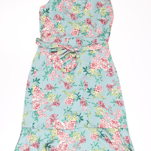 Mela London Women's Multicoloured Floral Wrap Dress