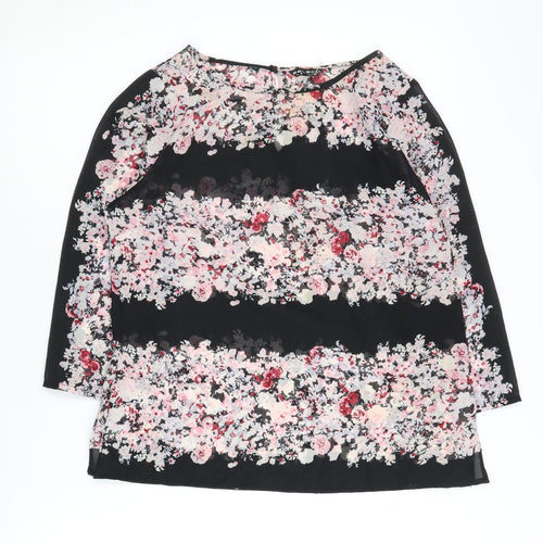 Select Women’s Floral 3/4 Sleeve Top, UK 8, Multicoloured