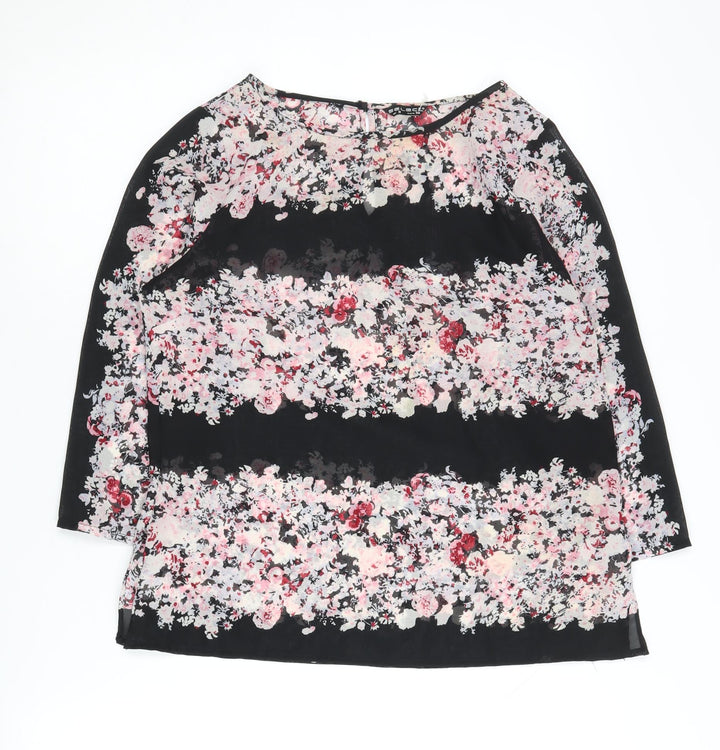 Select Women’s Floral 3/4 Sleeve Top, UK 8, Multicoloured