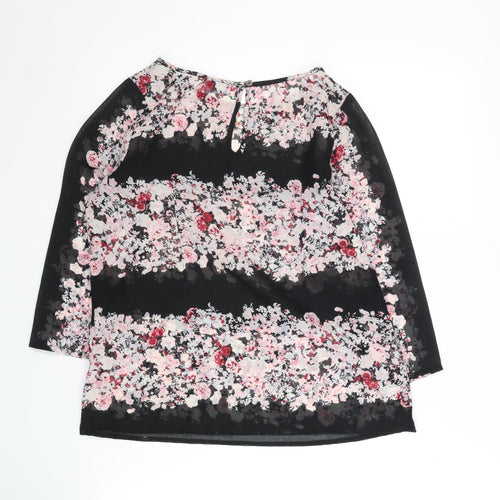 Select Women’s Floral 3/4 Sleeve Top, UK 8, Multicoloured