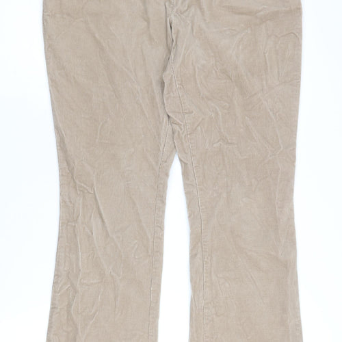 Marks and Spencer Women's Beige Flared Trousers Size 14