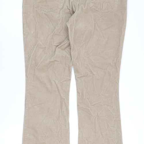 Marks and Spencer Women's Beige Flared Trousers Size 14