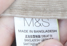 Marks and Spencer Women's Beige Flared Trousers Size 14