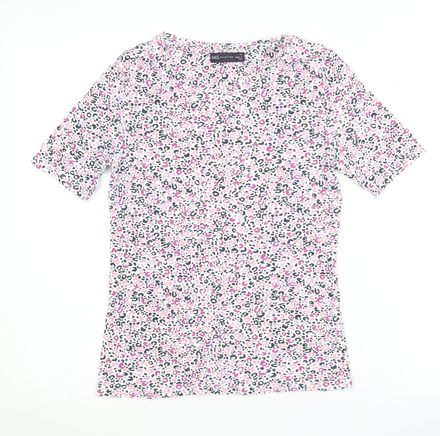 Marks and Spencer Women's Multicoloured T-Shirt Size 10