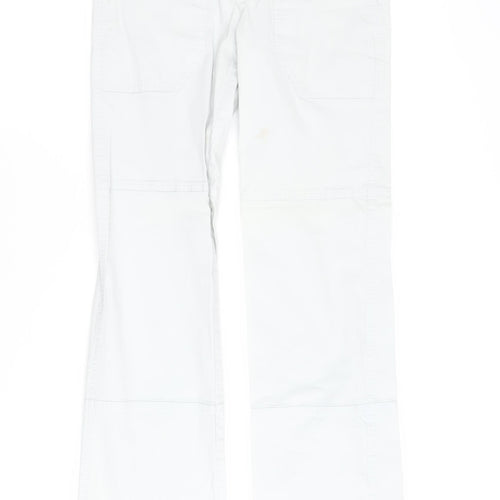 Joseph Women's White Trousers - Size S, Cotton, Zip